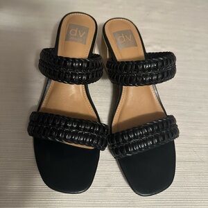 DV by Dolce Vita Women's Black Braided Sandals